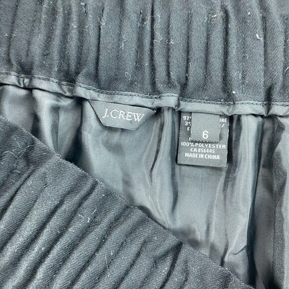J. Crew Womens Black Wool Blend Elastic Waist Short Skirt Size 6 - Picture 3 of 6